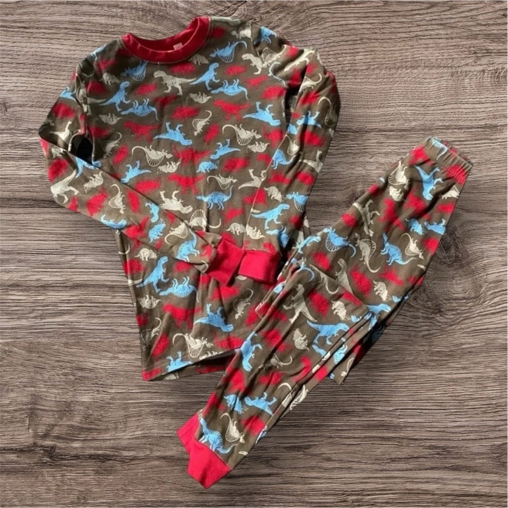 PETIT LEM EUC BOUTIQUE BOYS DINOSAUR PAJAMAS PJS SIZE 12